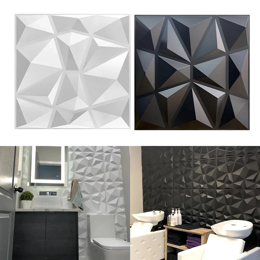 30x30cm 3D Wall Panel Sticker For Wall Renovation  Art Tile Room Bathroom Ceiling PVC Flame-retardant Waterproof Home Decoration