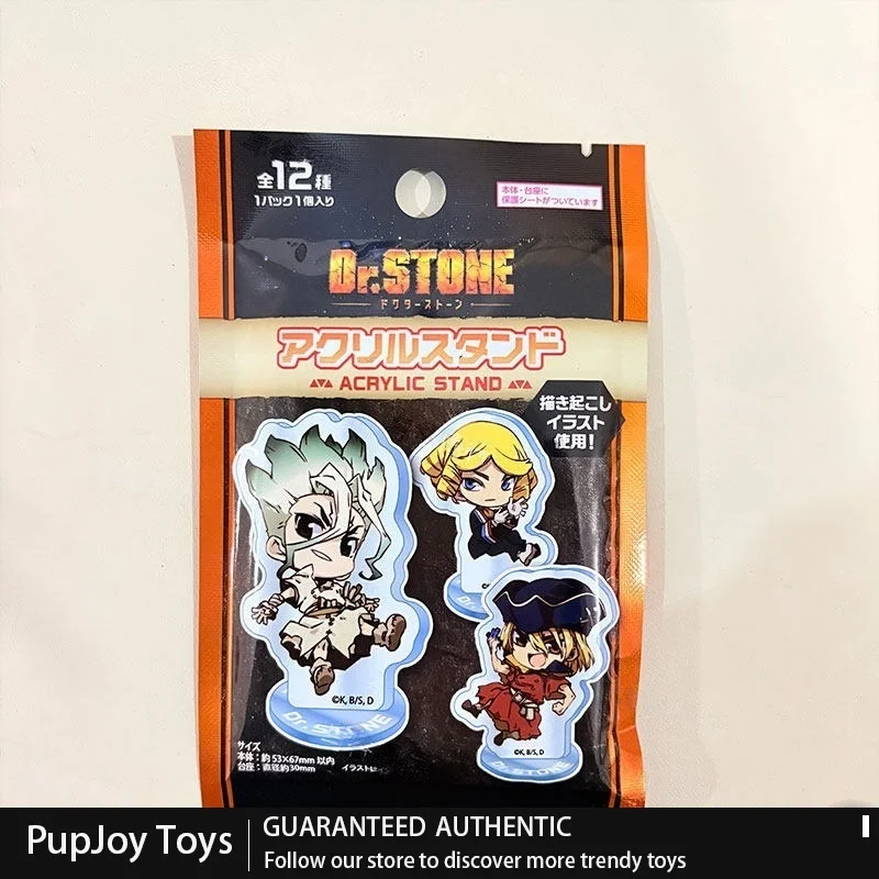 

Genuine Dr.Stone Anime Peripheral Acrylic Stand Mini Brick Small Accessories Blind Unpack Design Anime Figures Surprise Box Doll