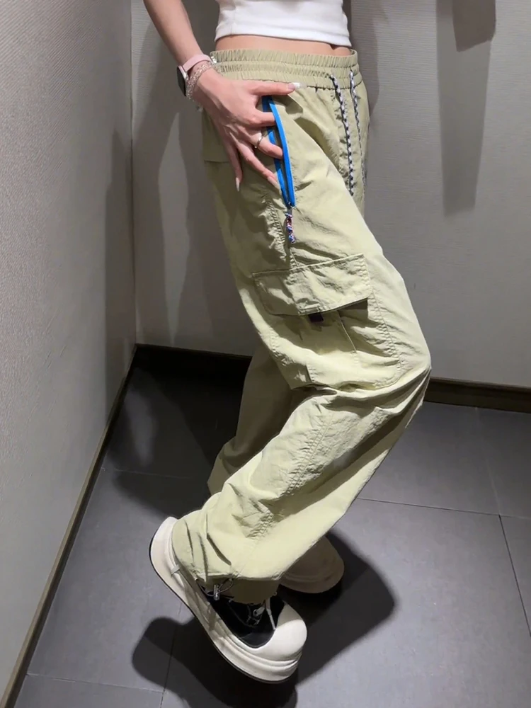 

Хаки Qui Dry рабочие брюки Ice Skin Cool Sensation тонкие летние мужские и женские велосипедные брюки десант штурмовые брюки