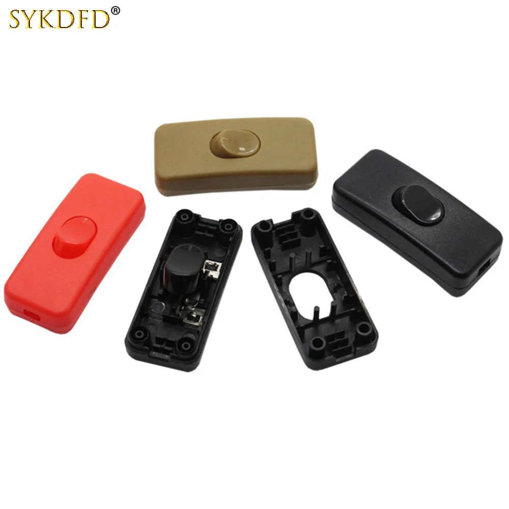 

10PCS/Lot 110-250V ON/OFF Inline Switch Two-wire Control White Black In line Table Lamp Desk Light Cord Cable Switch