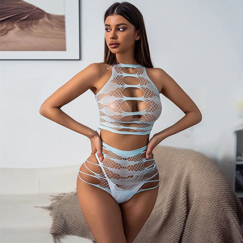 

Высококачественные сексуальные женские топы, модное женское нижнее белье, костюмы, одежда для сна, ночная рубашка из двух предметов, сетчатый боди, Сексуальное белье