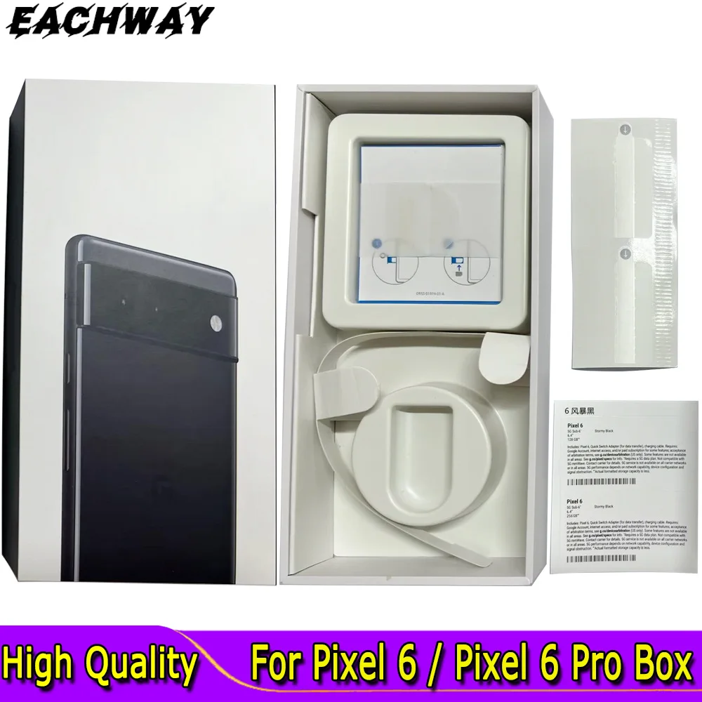 

High Quality For Google Pixel 6 Pro Empty Box For Google Pixel 6 GB7N6 G9S9B16 / Pixel 7 Pro Phone Box Pixel 5a 5G Box With Logo