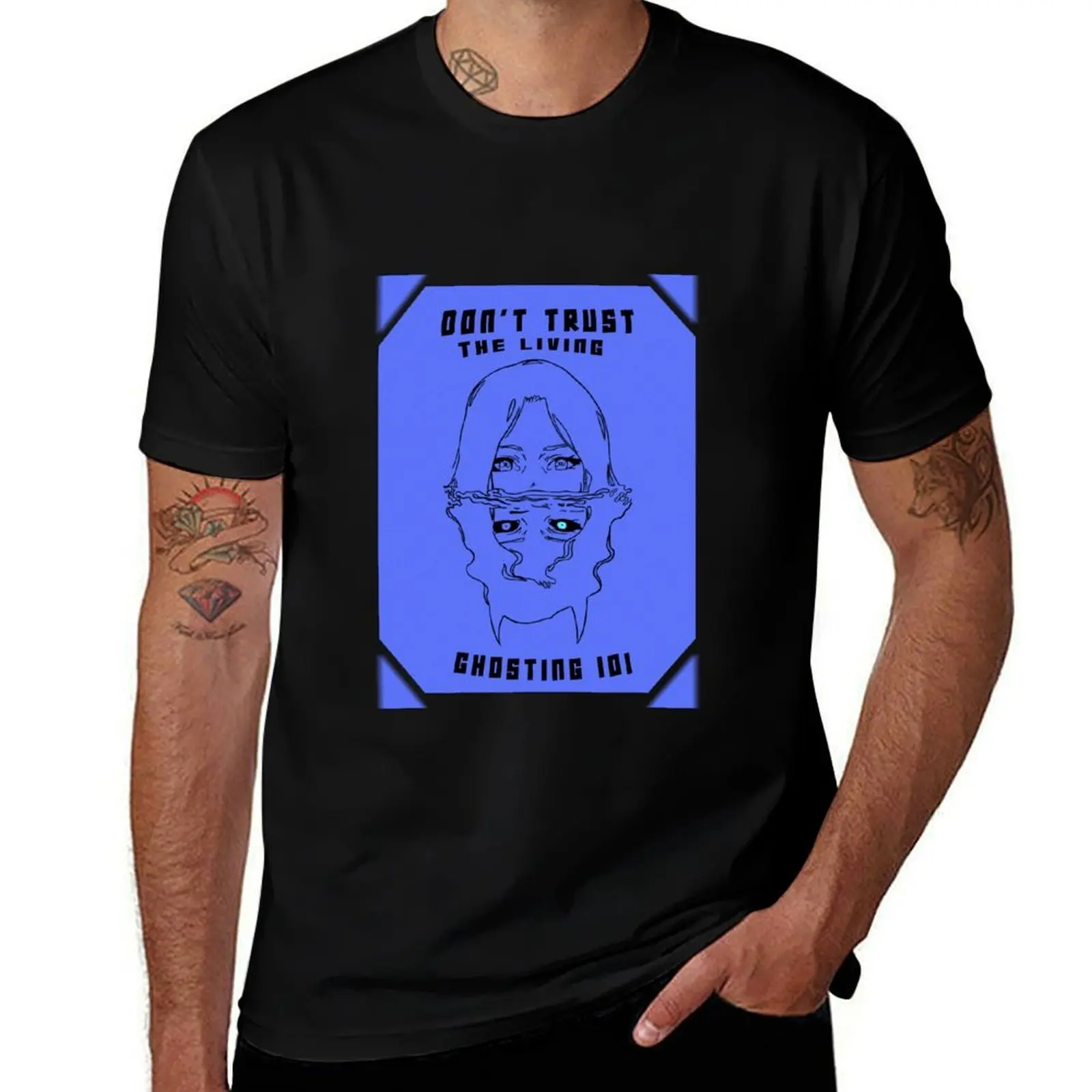 

Ghosting 101 - Don’t Trust the Living Gothic Horror Aesthetic Art T-Shirt customizeds graphic tee shirt mens clothing