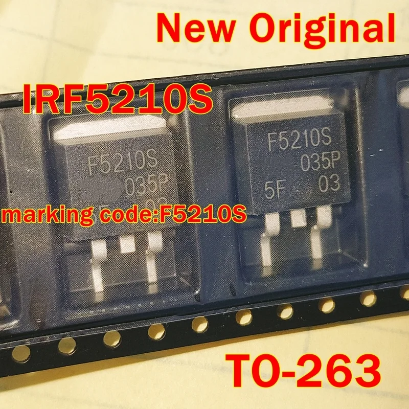 

1pcs to 100pcs IRF5210STRLPBF IRF5210SPBF IRF5210S TO-263 New Original marking code:F5210S P-Channel MOSFET Transistor