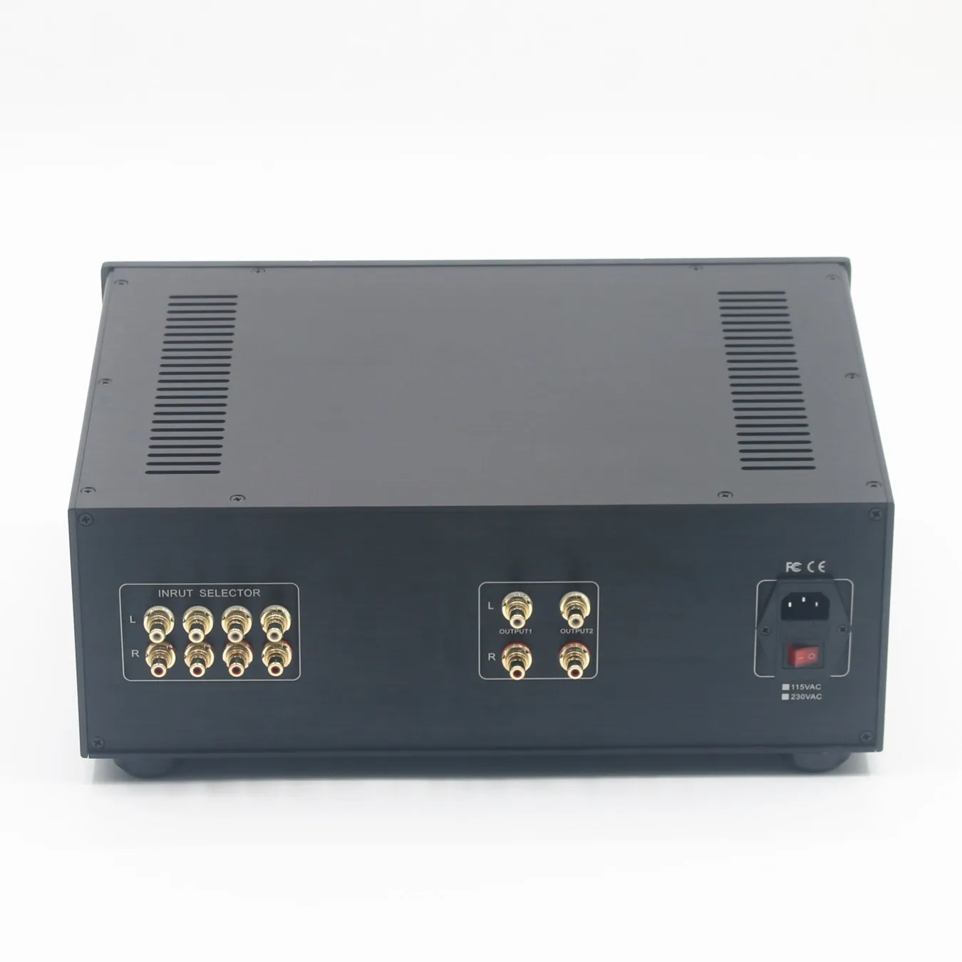 STR11A Reference Cary AE-ONE Circuit 6SN7 Vacuum Tube Remote Control Audio Preamplifier With 4-Way Inputs & 2-Way RCA Output