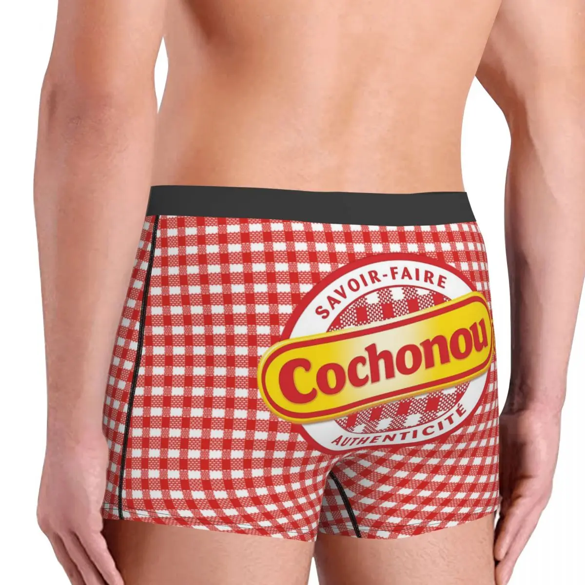 Boxer Cochonou Imprimé Logo pour Homme, Sous-Vêtements Respirants, Qualité Supérieure, Cadeau d\'urgence, 402