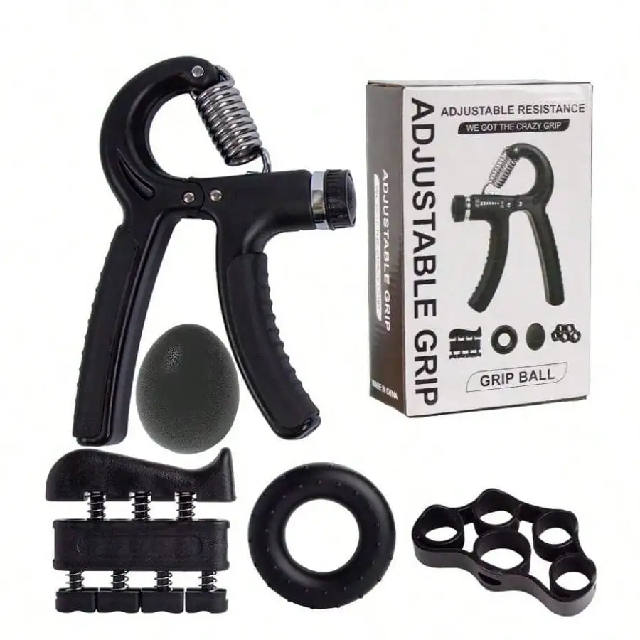 

5 Pieces R-Shaped Hand Trainer - Adjustable Resistance Exercise Kit, Finger Stretcher, Strength Training Kit