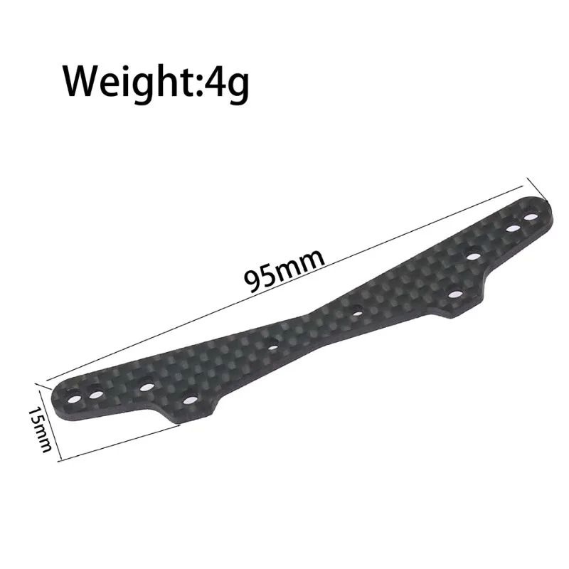 

Racing Carbon Fiber Front Rear Shock Tower Shock Mount Upgrades Parts Accessories for 1/10 Tamiya Fighter Nxgen DT04 58741