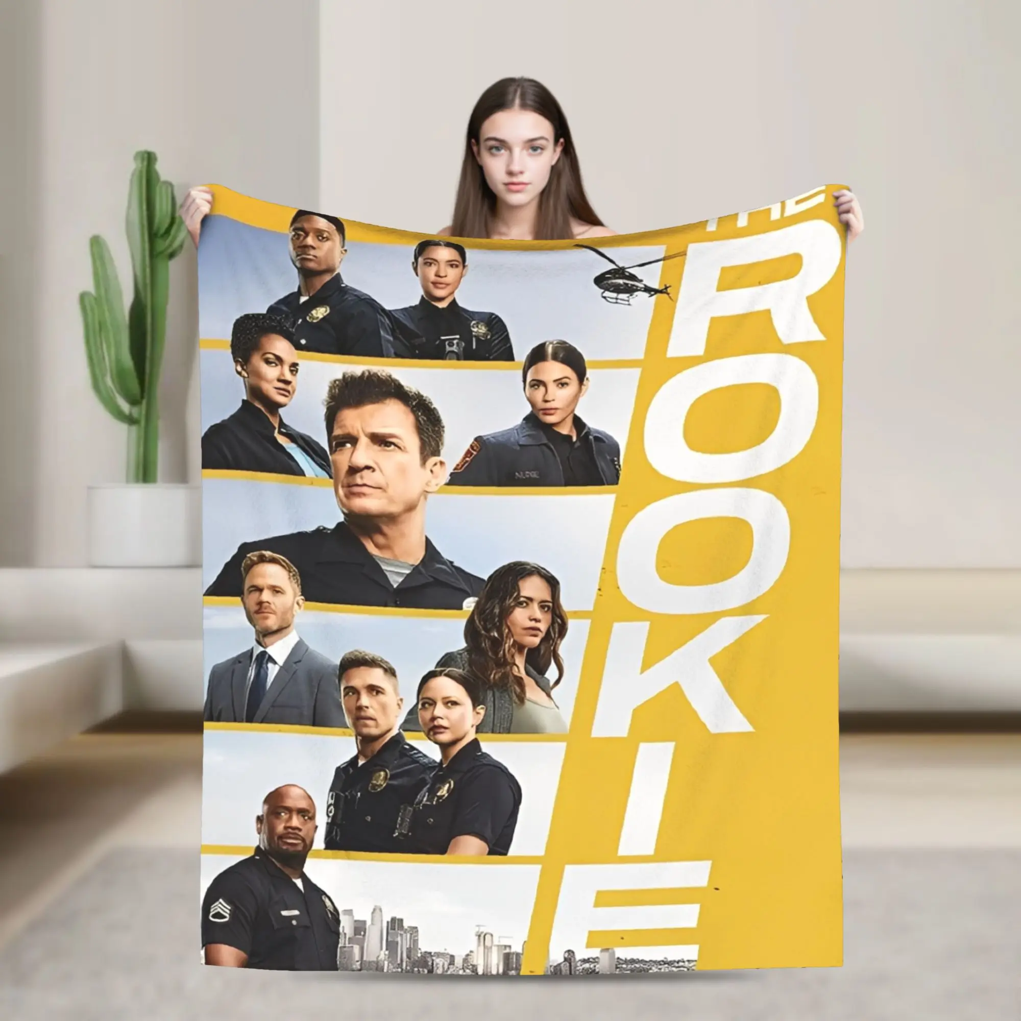 The Rookie TV Show  Flannel Blankets  Soft Throw Blanket for Living Room Picnic Graphic Bedspread Sofa Bed Cover