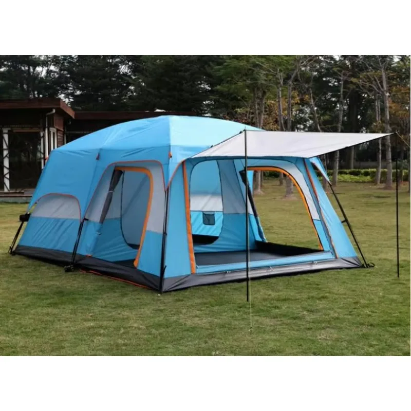 Luxury 5 + Person Instant Easy Set Waterproof Family Trip Hiking Large Single Bedroom One Living Room Outdoor Camping Tent