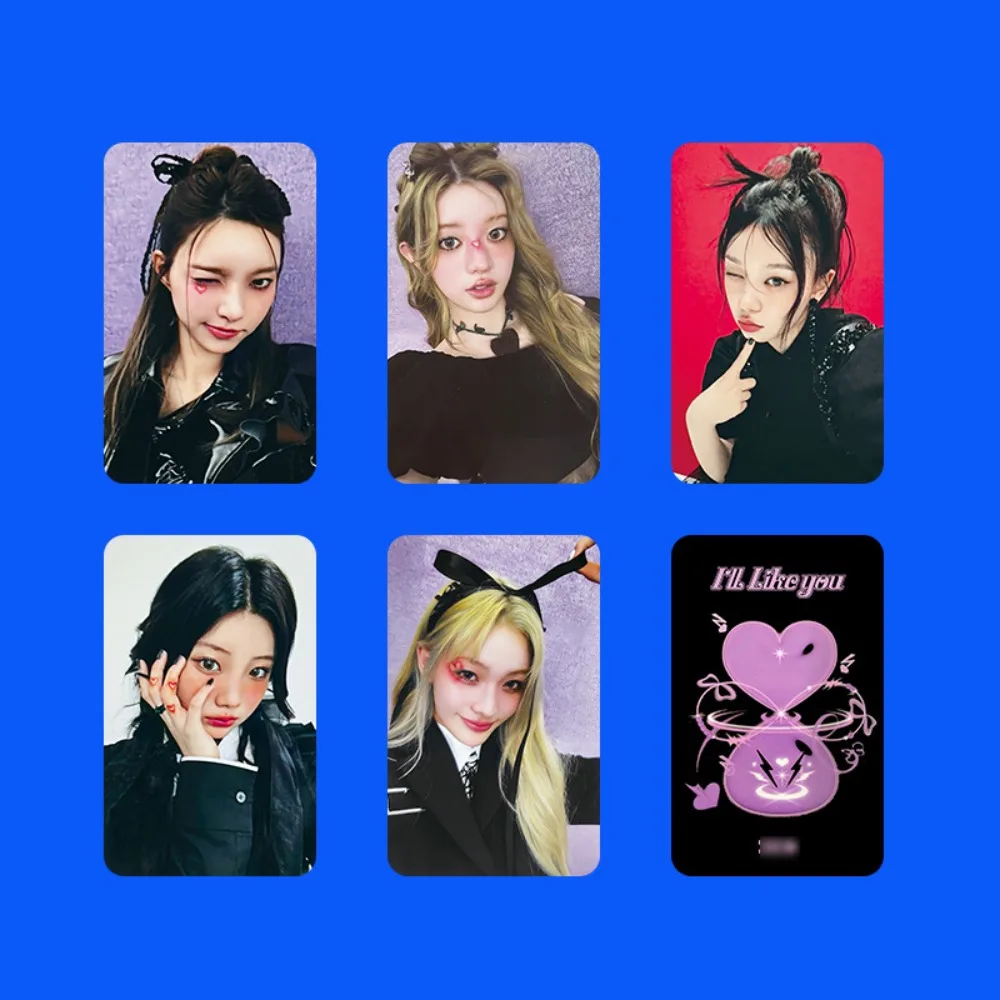 Kpop Girl Group ILLIT New Album I'LL LIKE YOU Photocard LOMO Card MINJU MOKA IROHA WONHEE YUNAH Selfie Card Gift Fans Collection