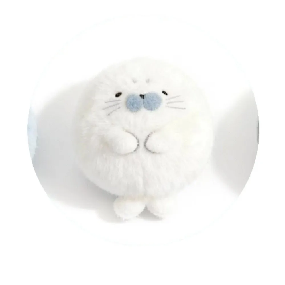 Cartoon Super Niedlicher und Entzückender Robbenförmiger Flauschiger Plüsch-Anhänger Schmuck Geschenk Deko Taschen-Schlüsselanhänger – Detail 7