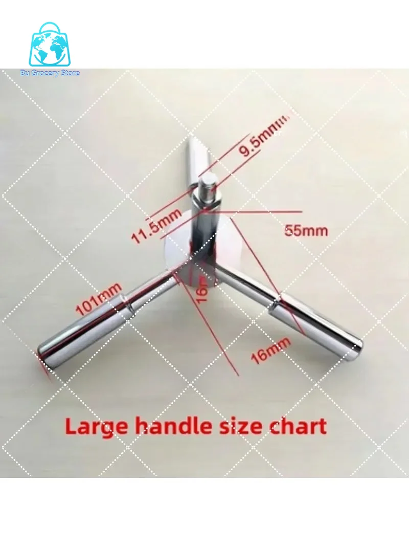 Triangular Metal Lock with Anti-Pry Handle, Heavy Duty Security Lock for Doors and Valuables Cabinet, Theft-Proof Design