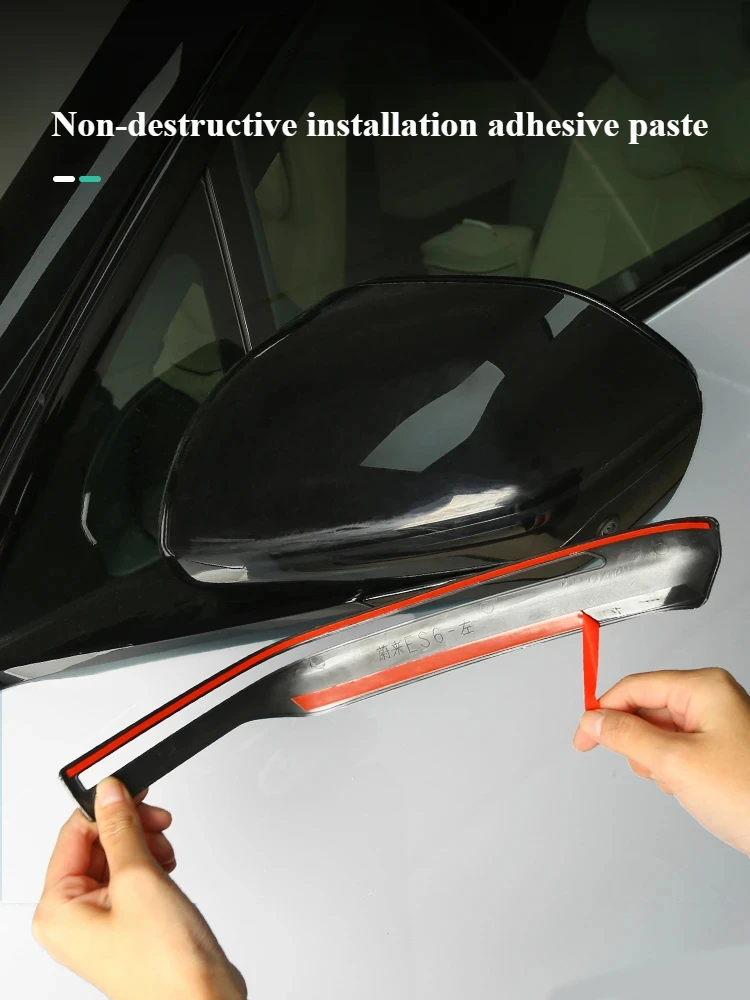 Para NIO 24 ES6 EC6 EC7 ES8 espejo retrovisor tira de parachoques protección de espejo retrovisor chapa accesorios interiores