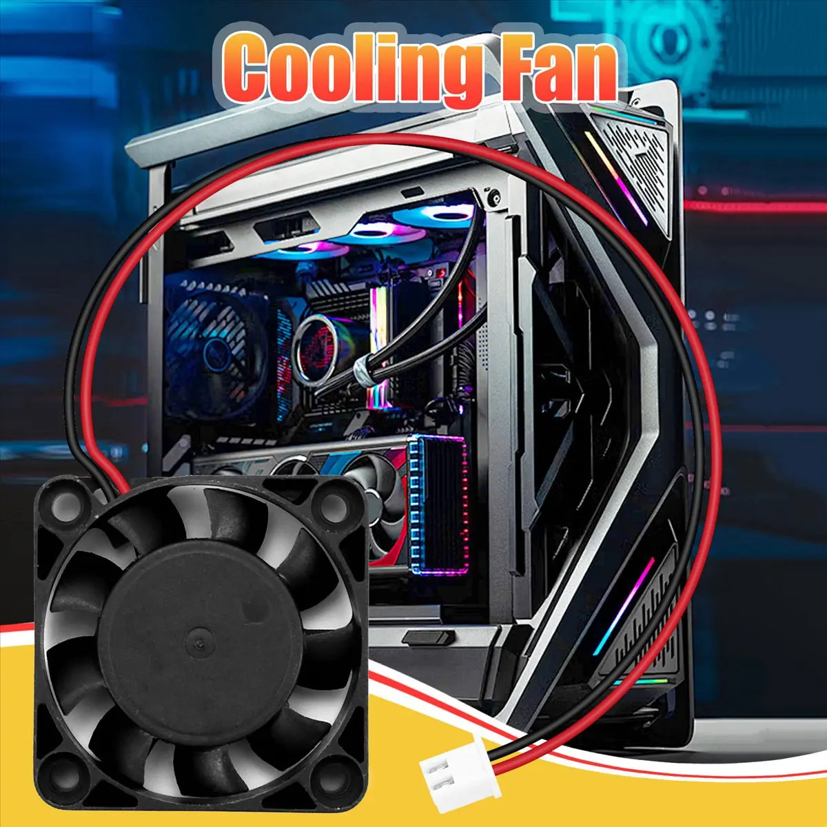 【POPULAR PICK】-40mm x 40mm x 10mm 4010 9 Blade Brushless DC 12V Cooling Fan