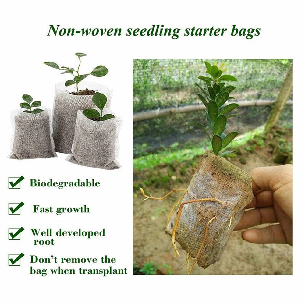 High Quality Practical Brand New Plant Bag Nursery Pots Plant Grow Portable Biodegradable Breathable Non-woven