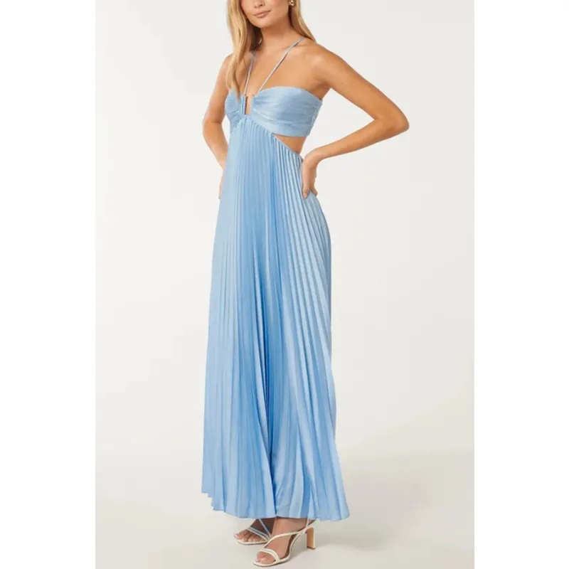 Verão elegante sexy fora do ombro plissado maxi vestidos uma linha vestidos de convidados de casamento para mulheres baile longo balanço flowy vestido formal