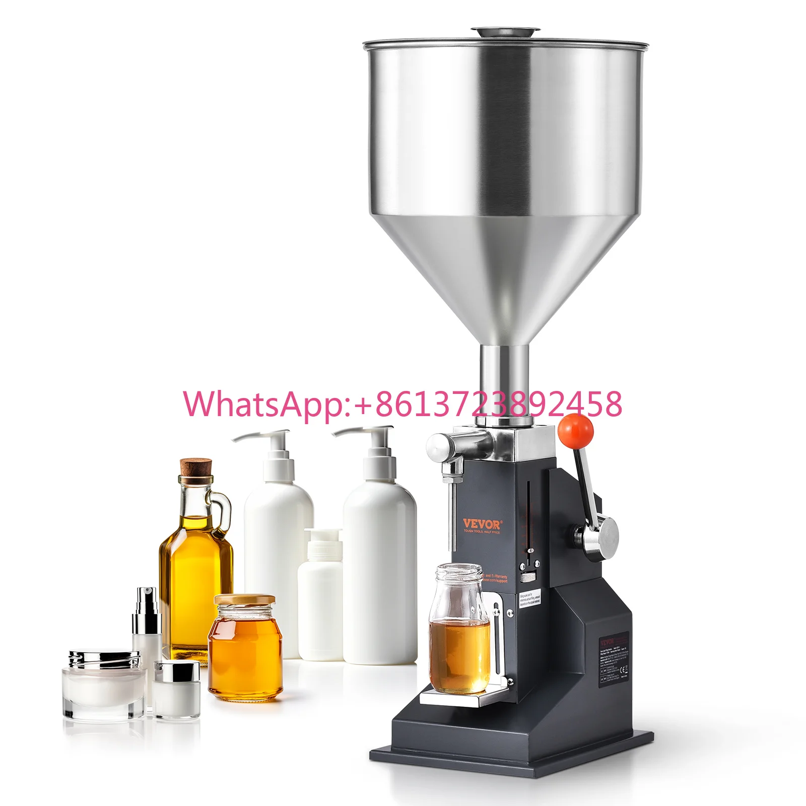 2026 hot sale SucceBuy A03 5-50ml/5-100ml Manual Liquid Filling Machine Paste Bottle Filler Adjustable with Hopper for Juice Sha
