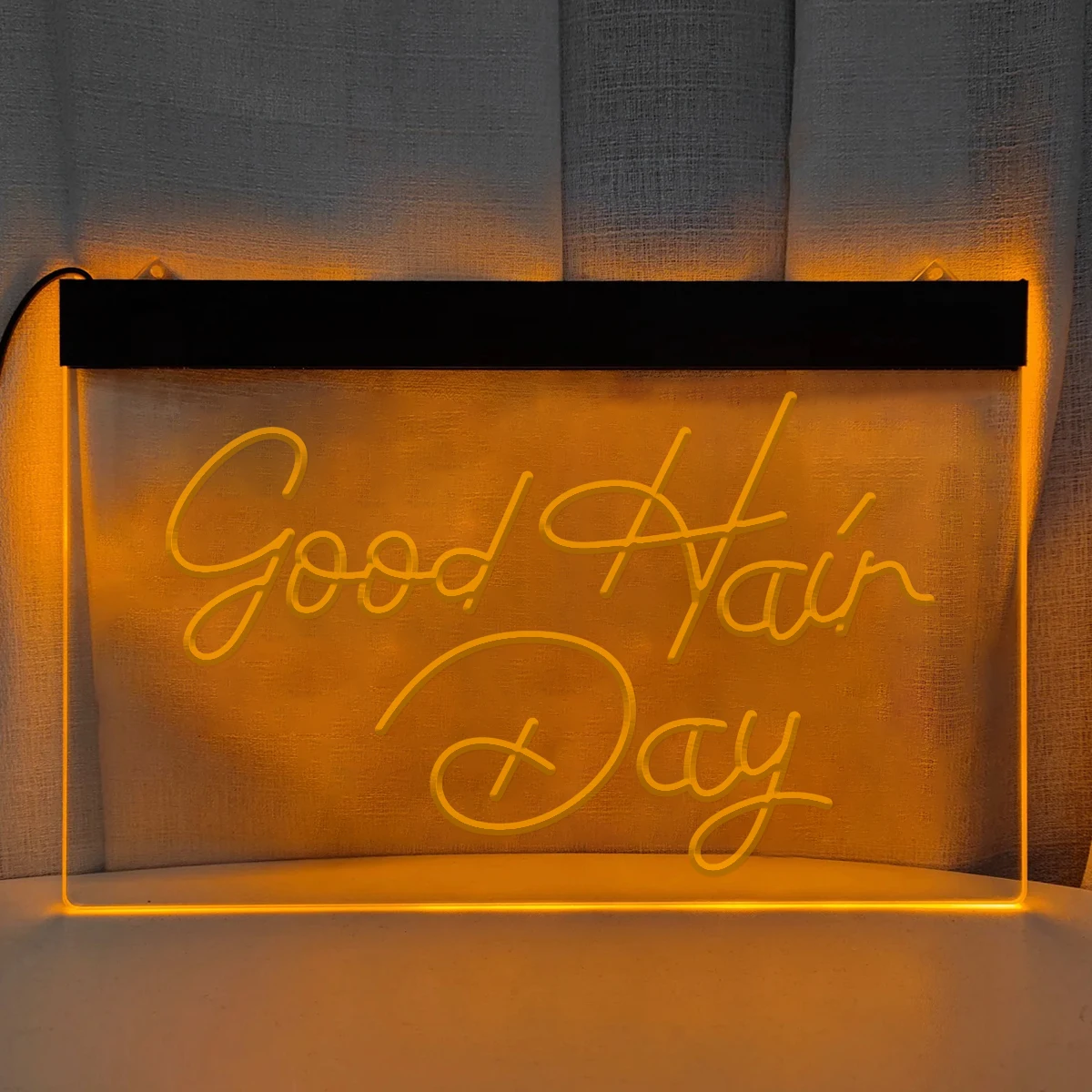 

Good Hair Day 3D Carving Neon Sign Wall Hanging Acrylic Material Room Decor Neon Sign Light for Beauty Salon Hair Salon Gift