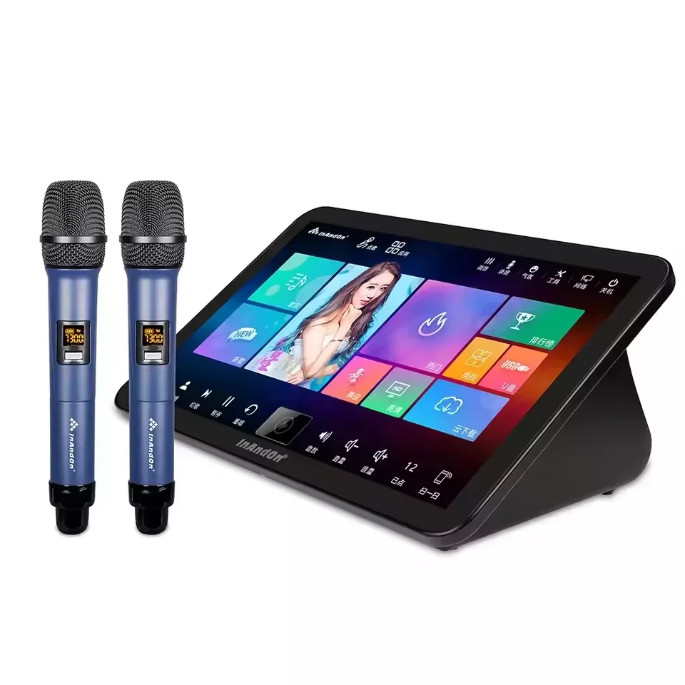 InAndOn Latest 18.5 5in1 8T Karaoke Player Home Party Machine Touch Screen Fast Speed Karaoke Player Karaoke System