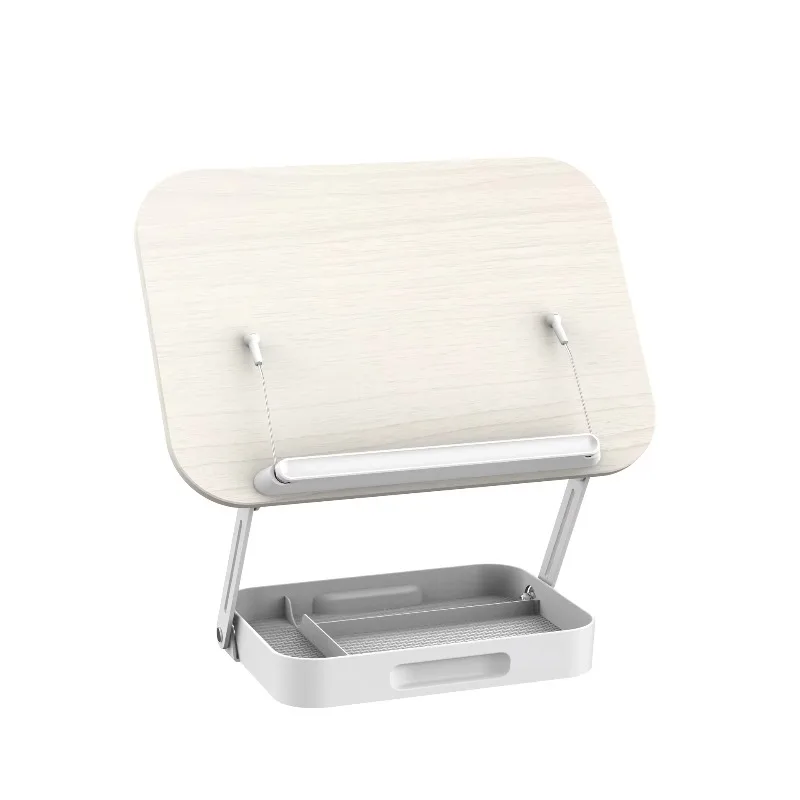 

Adjustable 360 Rotation Book Stand Metal Multi-Functional Storage Box Telescopic Foldable Kids' Desktop Reading Shelf