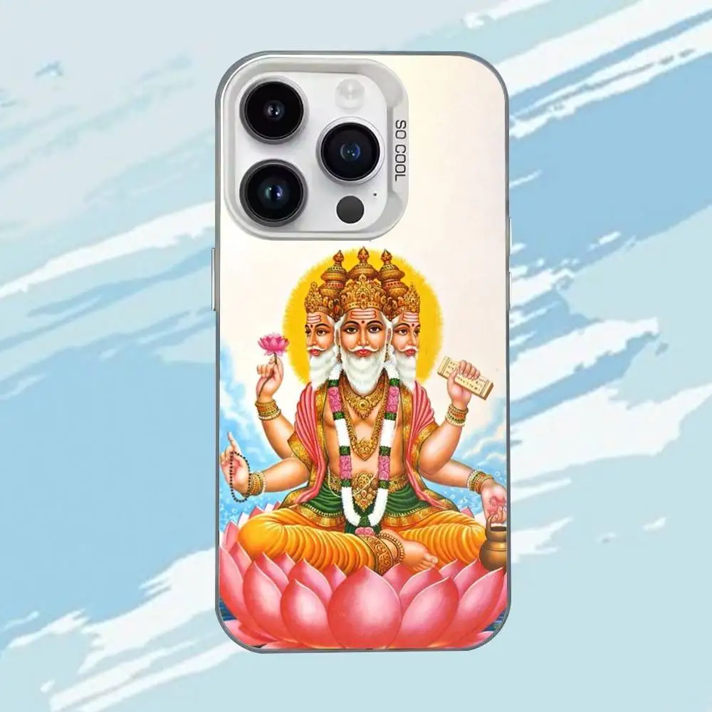 حافظة هاتف براهمان لهاتف آيفون 17,16,15,14,13,12,11,Mini,Pro,E,MAX غطاء أبيض غير لامع مقاوم للصدمات