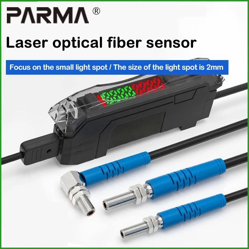 M3M4M5M6 diffuse reflection laser optical fiber sensor, elbow-shaped optical fiber probe, sensing switch, high precision, small