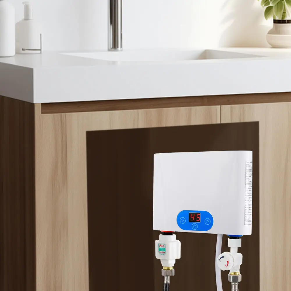 

Kitchen Electric Hot Tankless Water Heater Instant Water Boiler Under Sink 5500W