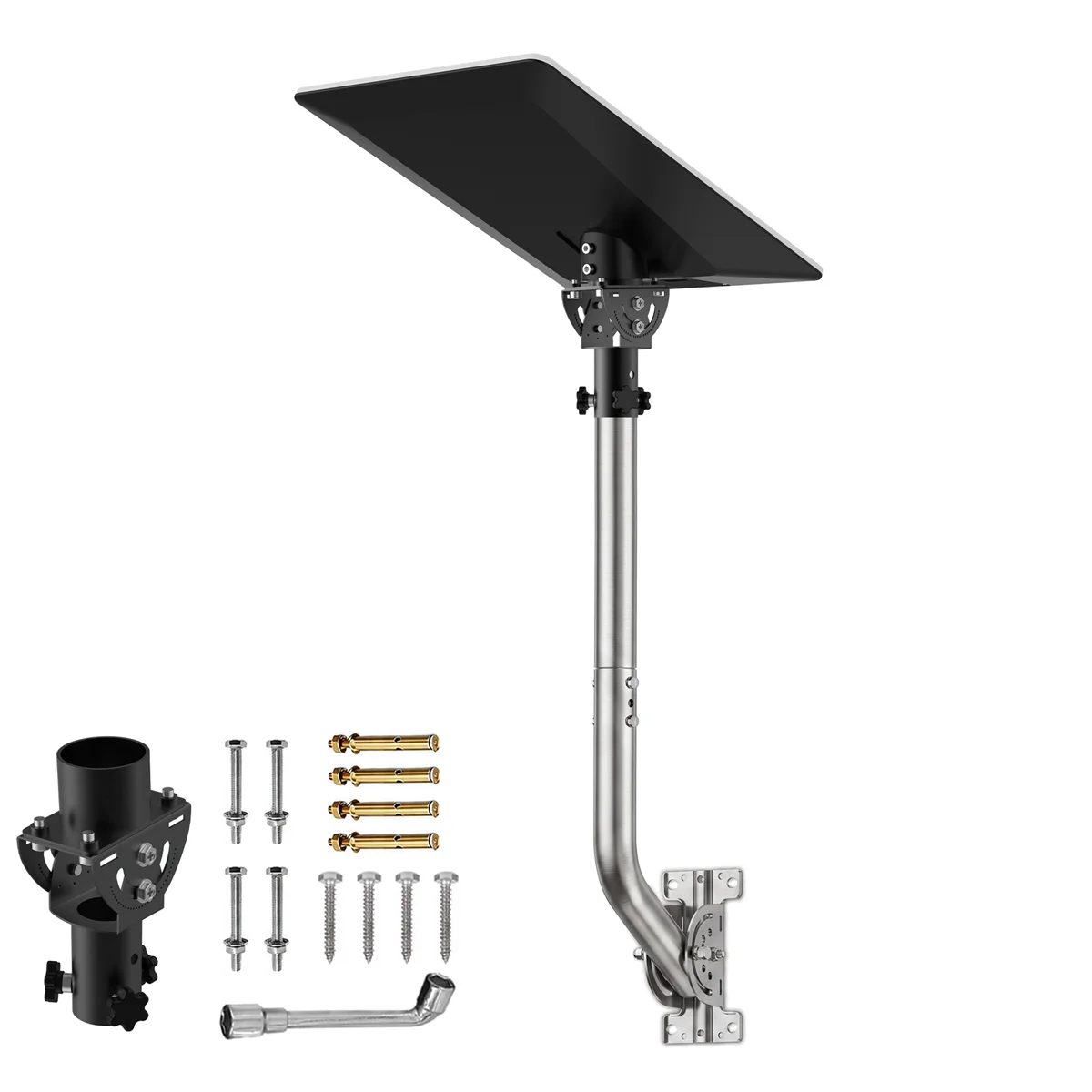 Starlink V5 Long Roof Mount,160° Adjustable Tilt,Wall Pole Mount Bracket,Heavy-Duty Metal Kit,for Starlink V5/Gen 5 Dish Install