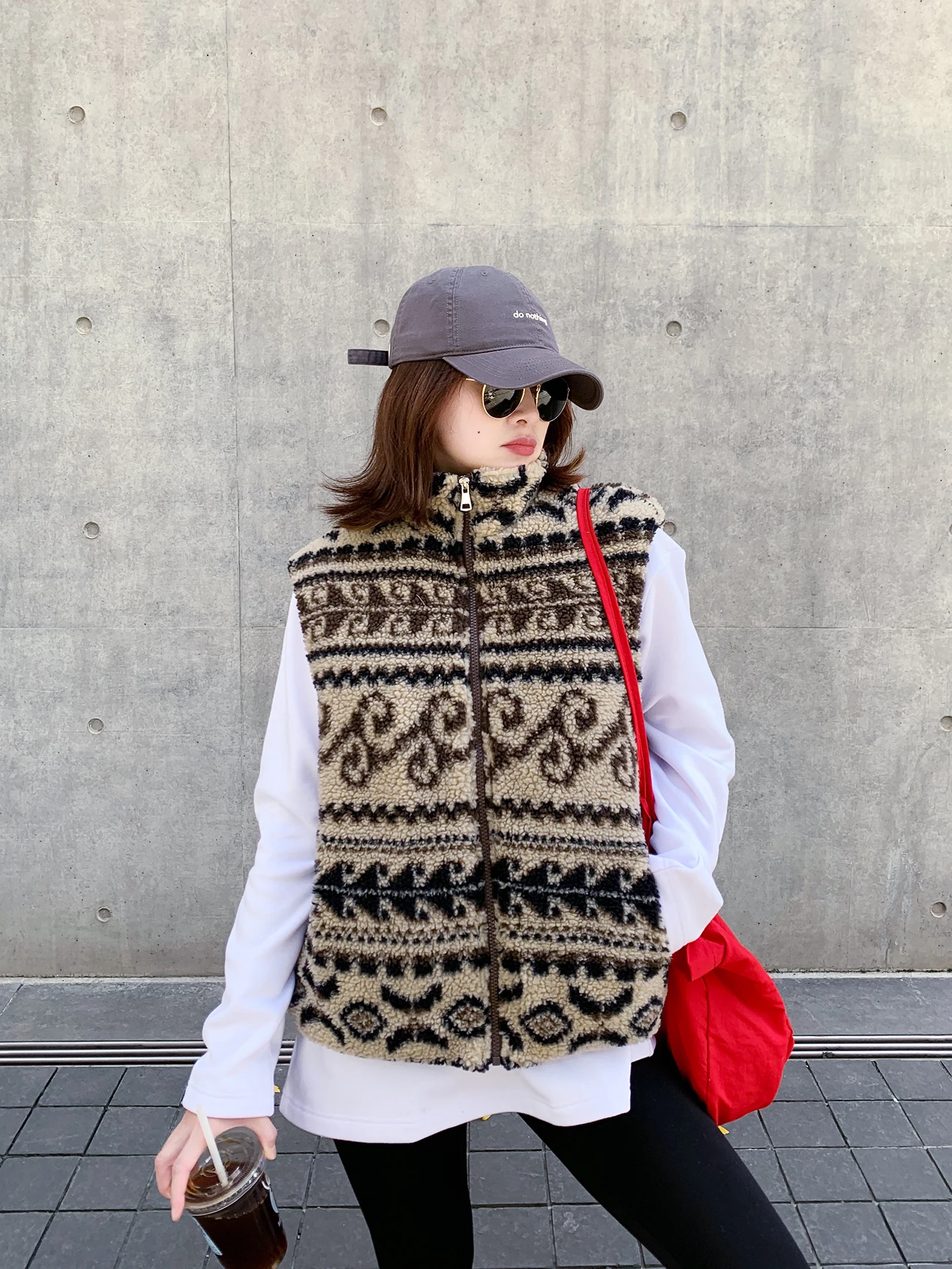 

LaoMiJia Feilao Island Fce Vest Women's Autumn Winter Warm Lazy Loose Lamb Fur Outerwear Top Svel Casual Sle