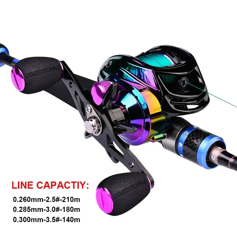 9+1BB Metal Teardrop Reel Colourful Electroplated Road Runner Fishing Line Reel Gear Ratio: 7.2:1 10-speed Magnetic Brake System