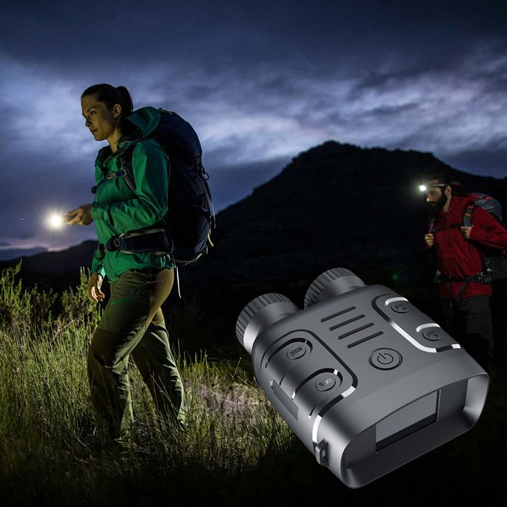 HD 1080P Night Vision Goggles 2.4-inch Screen Night Vision IR Goggles 300M Full Dark Viewing Distance for Outdoor Camping Travel