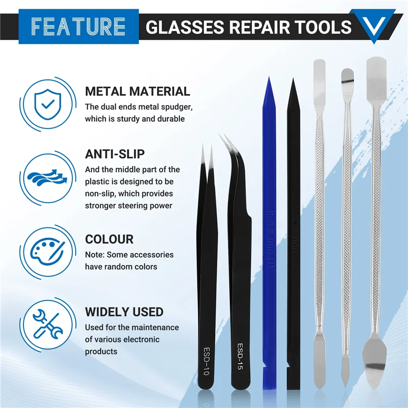 B24B 45 في 1 فتح شاشة LCD مجموعة أدوات إصلاح الهاتف الخليوي للهاتف المحمول ساعة نظارات طقم أدوات إصلاح #5