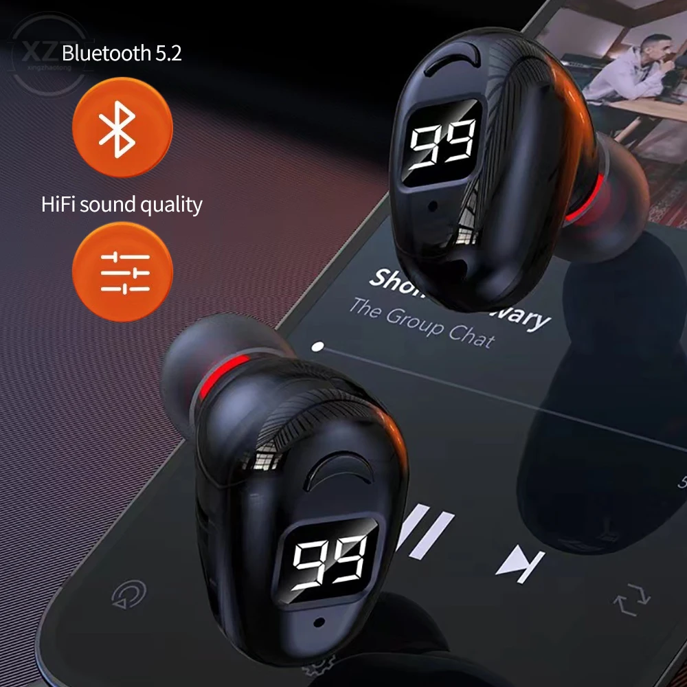 S980 Single Earphone Bluetooth 5.2 Earphone Noise Reduction Stereo Surround Sound Headset Waterproof Mini Wireless Earphone