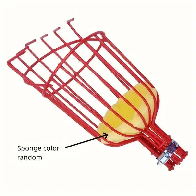 High Altitude Fruit Picking Claw Tool, Metal Garden Basket for Peaches, Pears, and Oranges, Convenient Gardening Tool