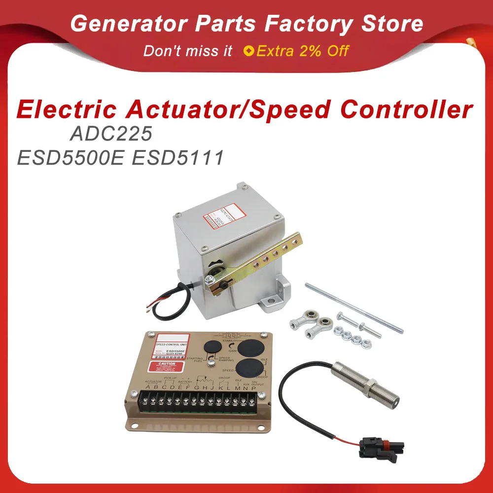 Electric Actuator ADC225 12V 24V Diesel Generator Engine Governor Set Speed Controller ESD5500E ESD5111 Pickup Sensor 3034572