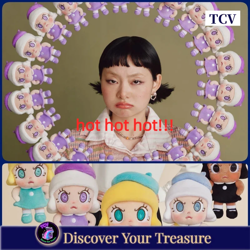 

[Hot]Tcv Popmart Angry Molly Angry Energr Series Blind Box Plush Pendant Cute Doll Keychain Mystery Box Gift Purple Ornament
