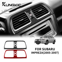 Outlet Vent CD Frame for Subaru Impreza 2005 2006 2007 Real Soft Carbon Fiber Stikcer Interior Accessories