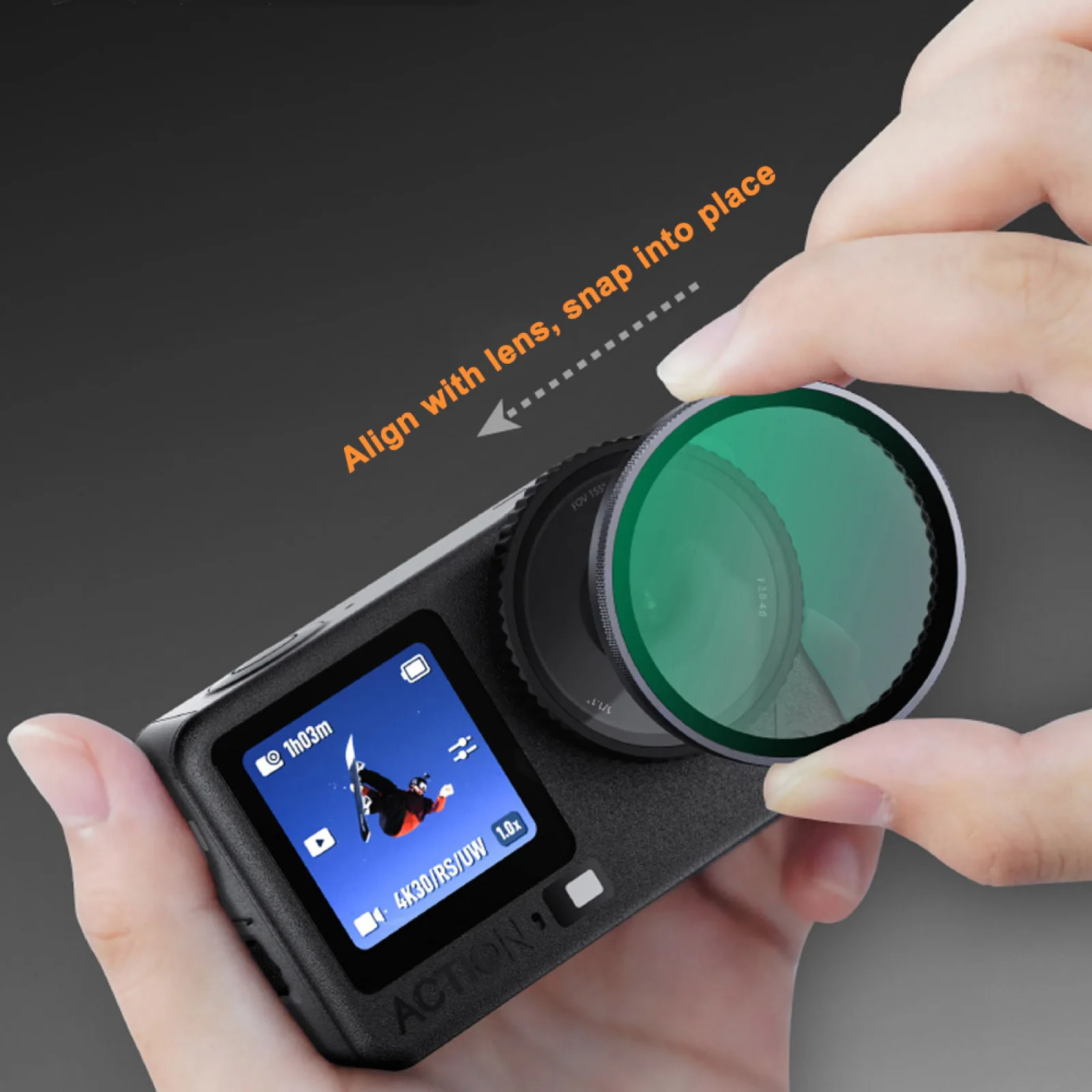 

Camera Lens Filter For DJI Osmo Action 6：CPL Polarizer ND8 ND16 ND32 ND64 1/4 Black Mist ，for Vlogging Travel Outdoor Shooting