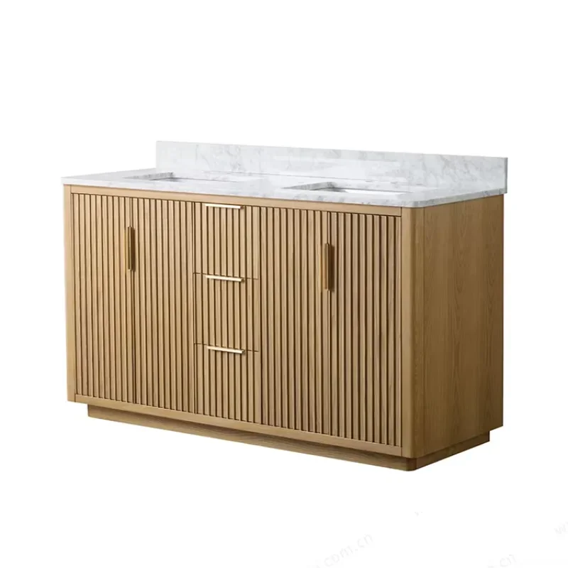 

Homedee Modern Handmade Wooden Bathroom Vanity Cabinet Elegant Functional Design Efficient Hotel Bathroom Organization Vietnam