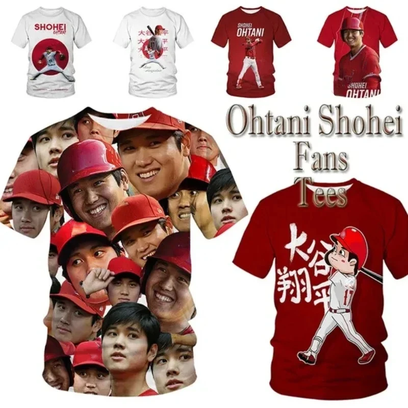 Baseball Star Shohei Ohtani uomo e donna t-shirt stampata in 3D girocollo manica corta Unisex abbigliamento taglie forti t-shirt sportiva