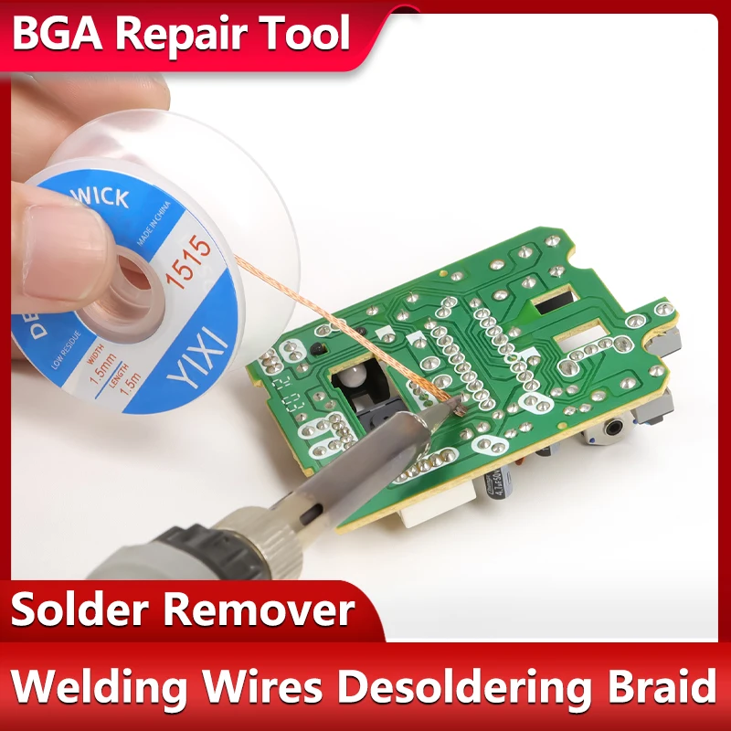 1~100pcs Welding Wires Desoldering Braid Width 1 1.5 2 2.5 3 3.5 4 mm Welding Solder Remover Wick Wire Flux BGA Repair Tool