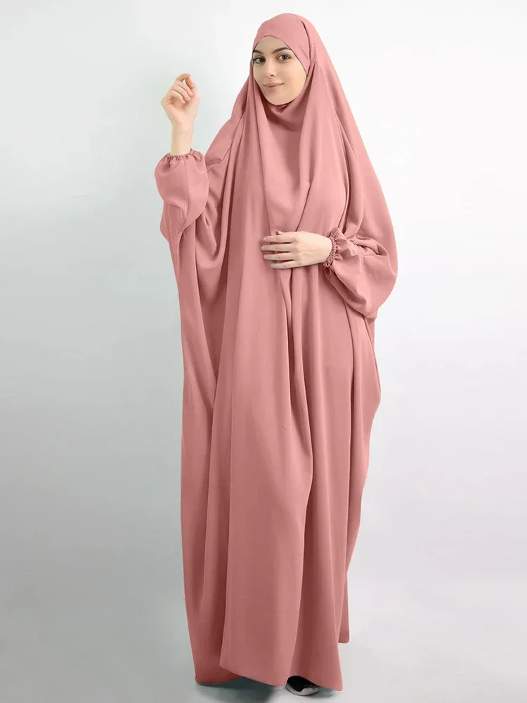 Eid-vestido Hijab musulmán con capucha para mujer, prenda de oración Abaya larga Khimar, cubierta completa, vestido de Ramadán, Abayas, ropa islámica, Niqab jilbab