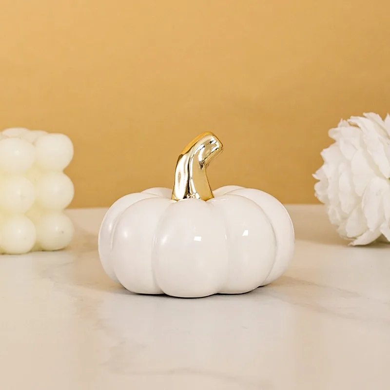 Creative Ceramic Pumpkin Statue Bedroom Living Room Home Decoration Craft Ceramic Sculpture Home Decoration