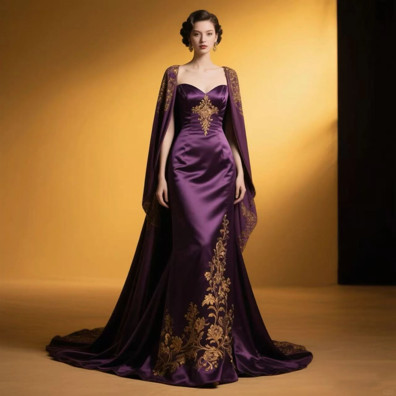 

Luxury Purple Formal Evening Dresses Elegant Birthday Party Prom Gowns Gold Appliques Customized