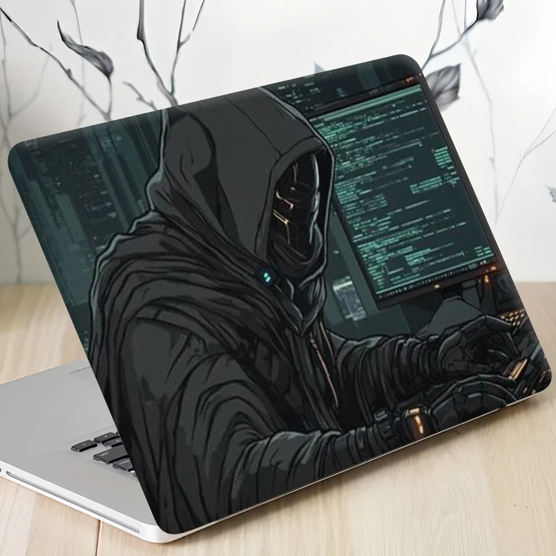 3-Piece Set (Including 1 Spare) DIY Laptop Stickers - Hack Theme Anti-Scratch and Wear Resistant Removable Self-Adhesive