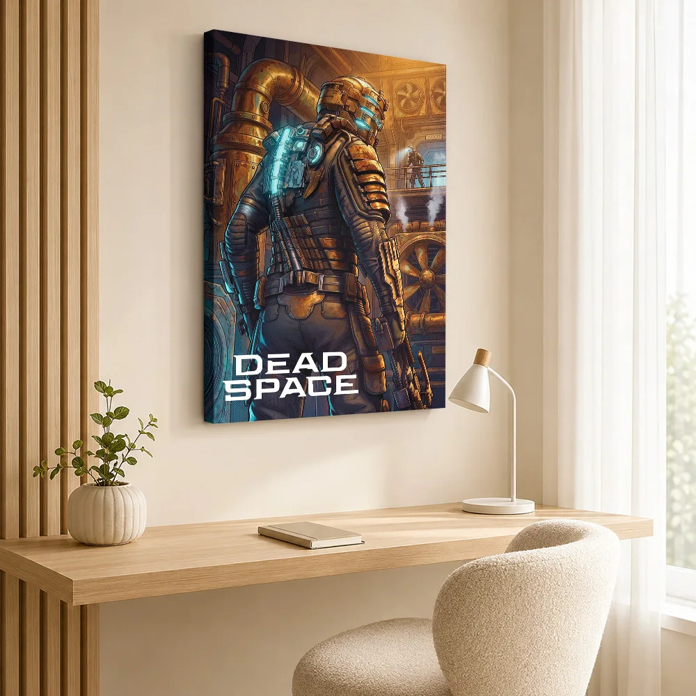 Dead Space Isaac Clarke in Industrial Setting Canvas Poster Customized Gaming Anime Wall Paintings Decoration for Teen Bedroom