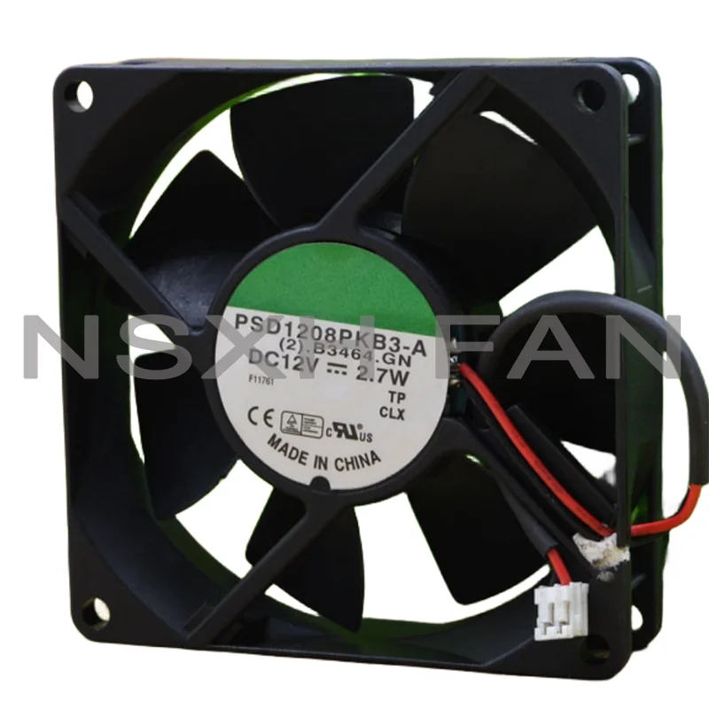 Ventilador de refrigeração para servidor Case, 8025, 12V, 2.7W, PSD1208PKB3-A BALL