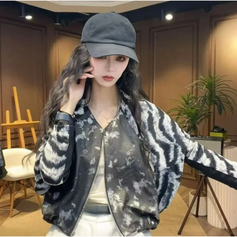 La nuova giacca corta ed elegante in vera pelle di pecora Twilight Zebra Spring Haining primaverile e autunnale è alla moda
