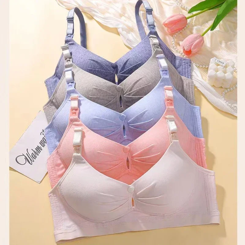 Nursing Bra Underwear for Pregnant Women Without Steel Rings Gathering Bra for Postpartum Breastfeeding  Maternity Bra